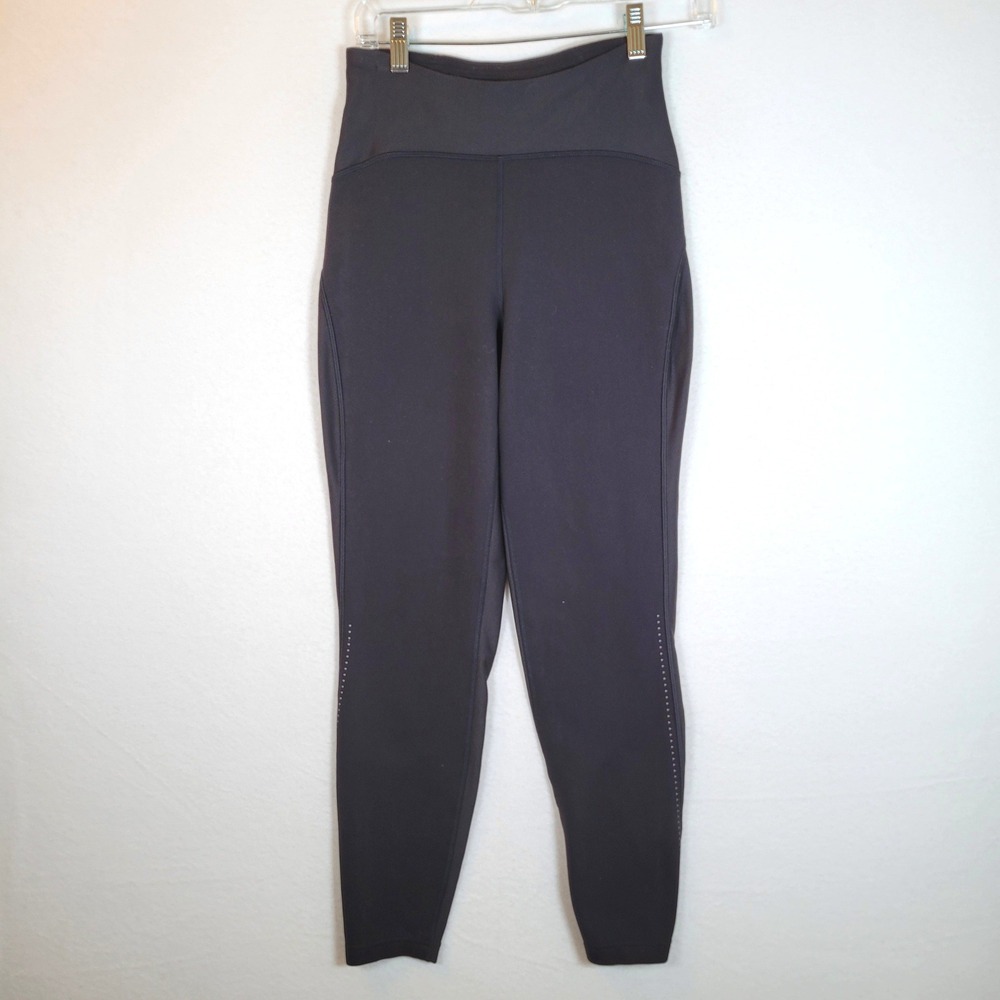Lululemon Womens Chase The Chill Super High Rise Lined Legging Pant Size 4 Black
